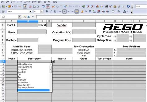 excel cnc machine|cnc setup sheet excel template.